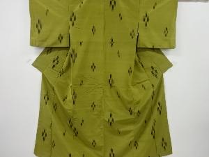 矢羽根絣織出し手織り節紬着物